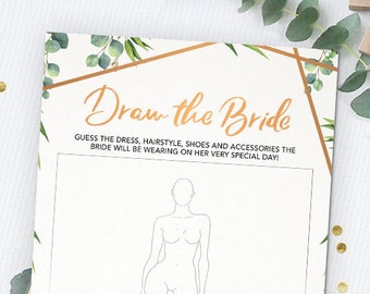 Guess the Dress Bridal Shower Game Greenery Foliage - Etsy