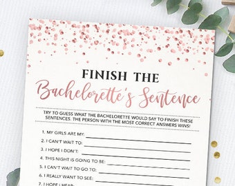 Finish the Bachelorette's Sentence, Printable Bachelorette Game ...
