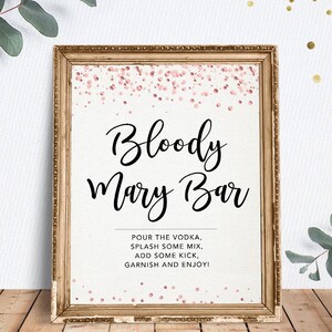 Bloody Mary Bar Sign Printable Sign Bridal Shower Decor - Etsy