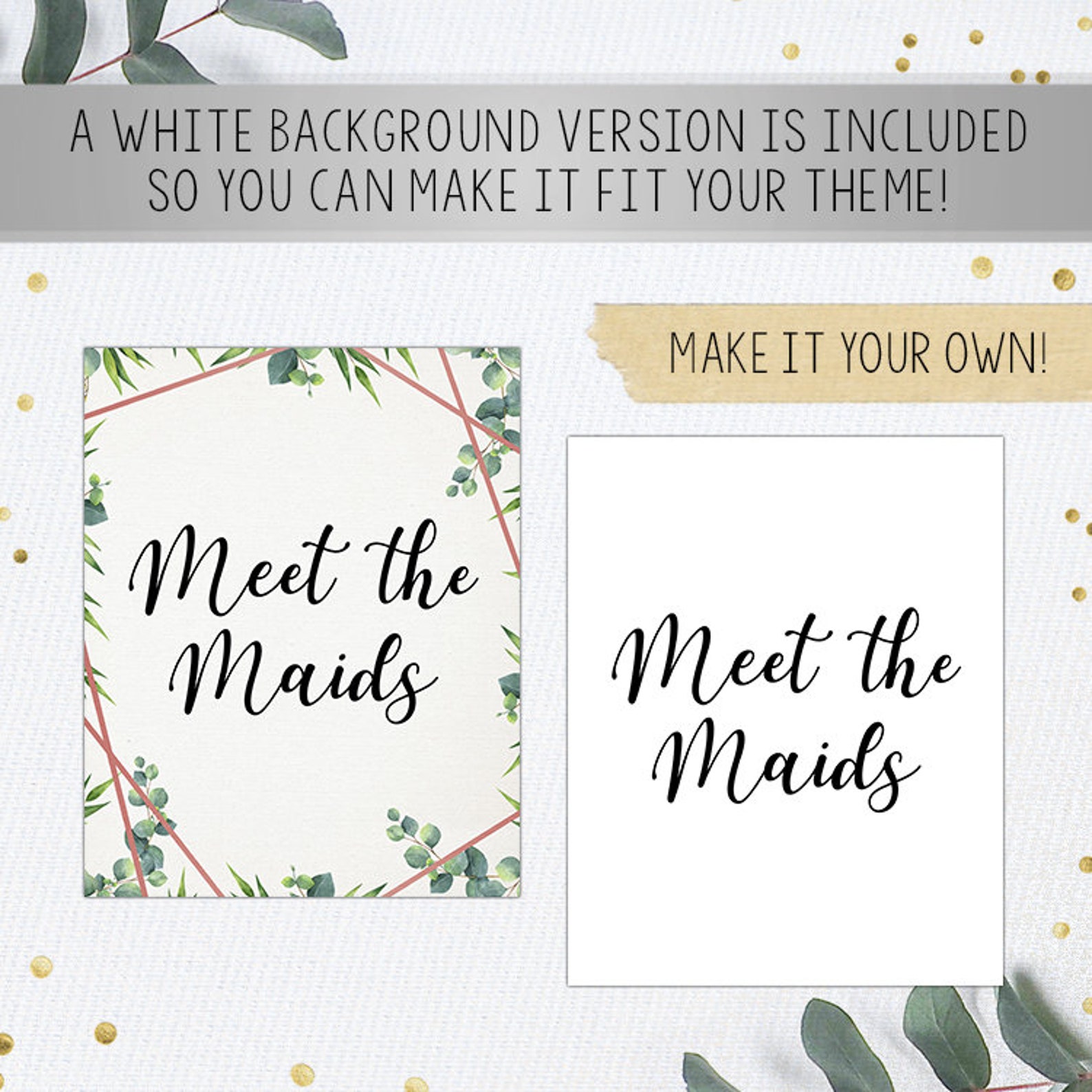 Meet the Maids 8x10 Printable Sign Bridal Shower Decor - Etsy