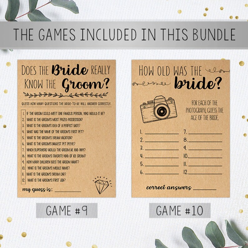 Bridal Shower Games Printable Shower Game Bundle Bridal Shower Game Bridal Shower Game Idea Wedding Game Bridal Shower Instant Download