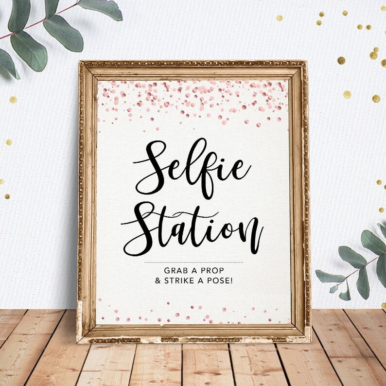 Selfie Station Sign Photograph Booth Sign Printable Bridal | Etsy