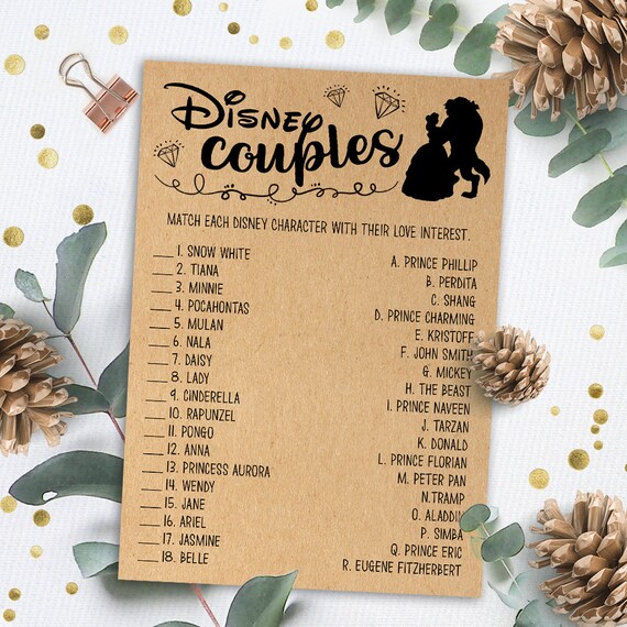 Disney Bridal Shower Printables Disney Bridal Shower