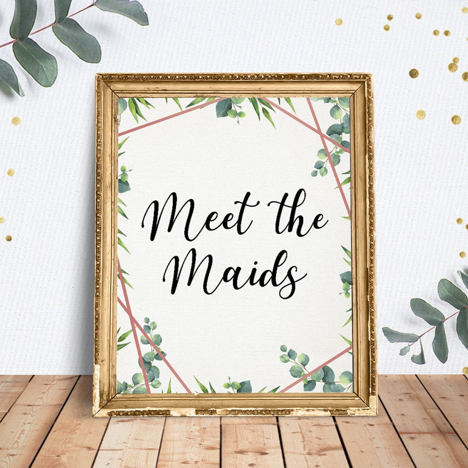 Meet the Maids 8x10 Printable Sign Bridal Shower Decor - Etsy