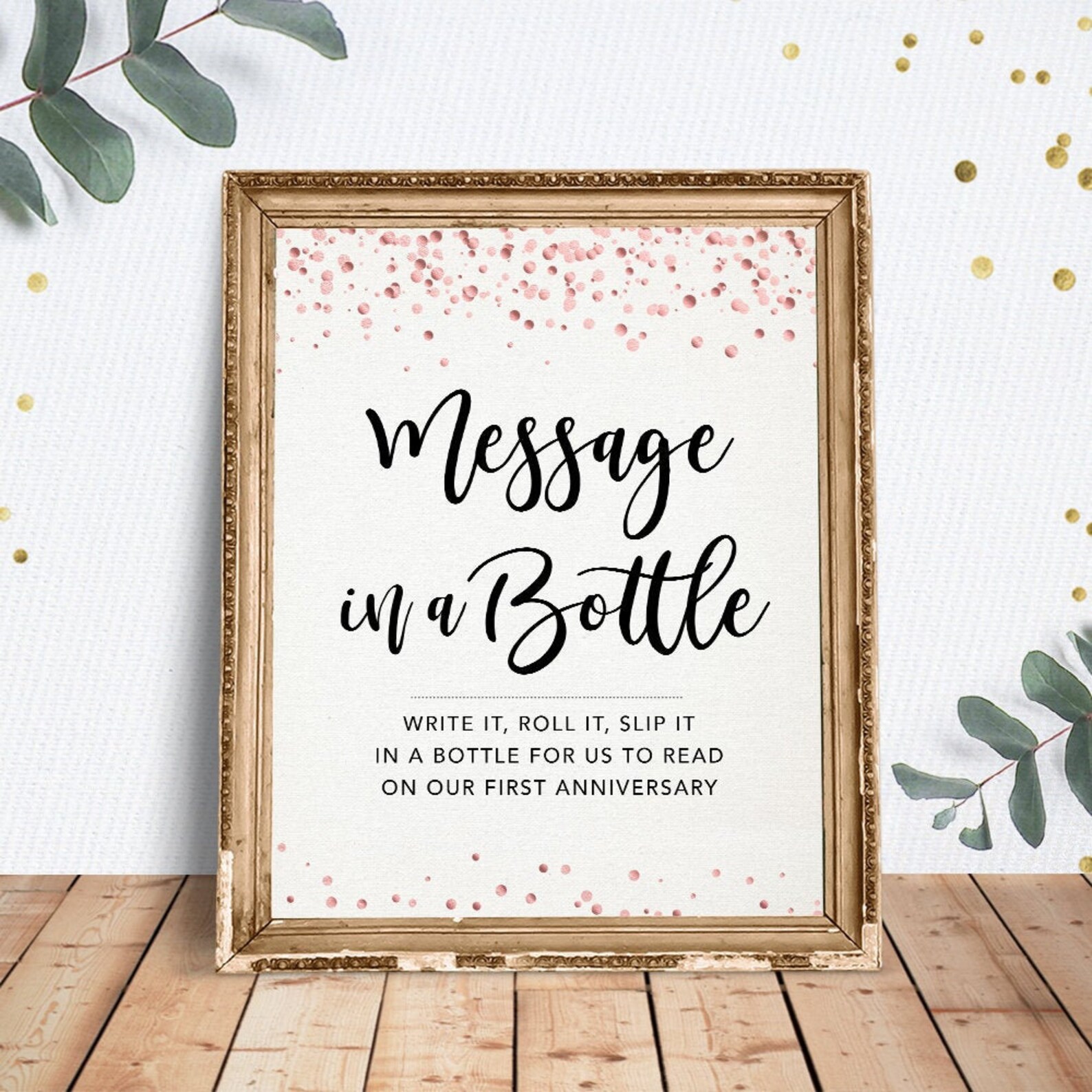 Message in a Bottle Printable Sign Bridal Shower Decor - Etsy