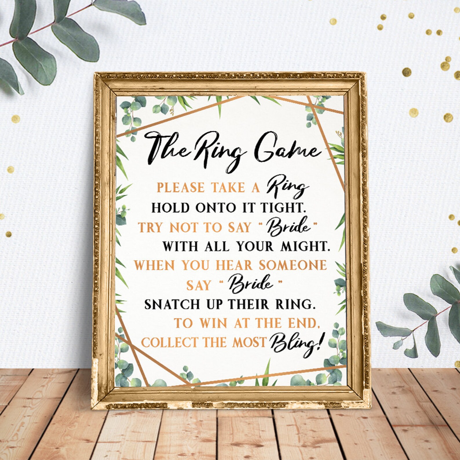 The Ring Game Bridal Shower Games Printables Bridal Shower Etsy