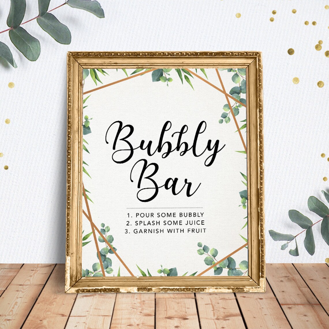 Bubbly Bar Sign Instant Download Printable Sign Bridal - Etsy