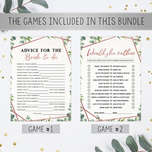 Bridal Shower Games Printable Wedding Games Printable - Etsy