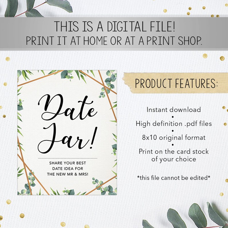 Date Jar Game Date Jar Sign Date Ideas Cards Printable - Etsy