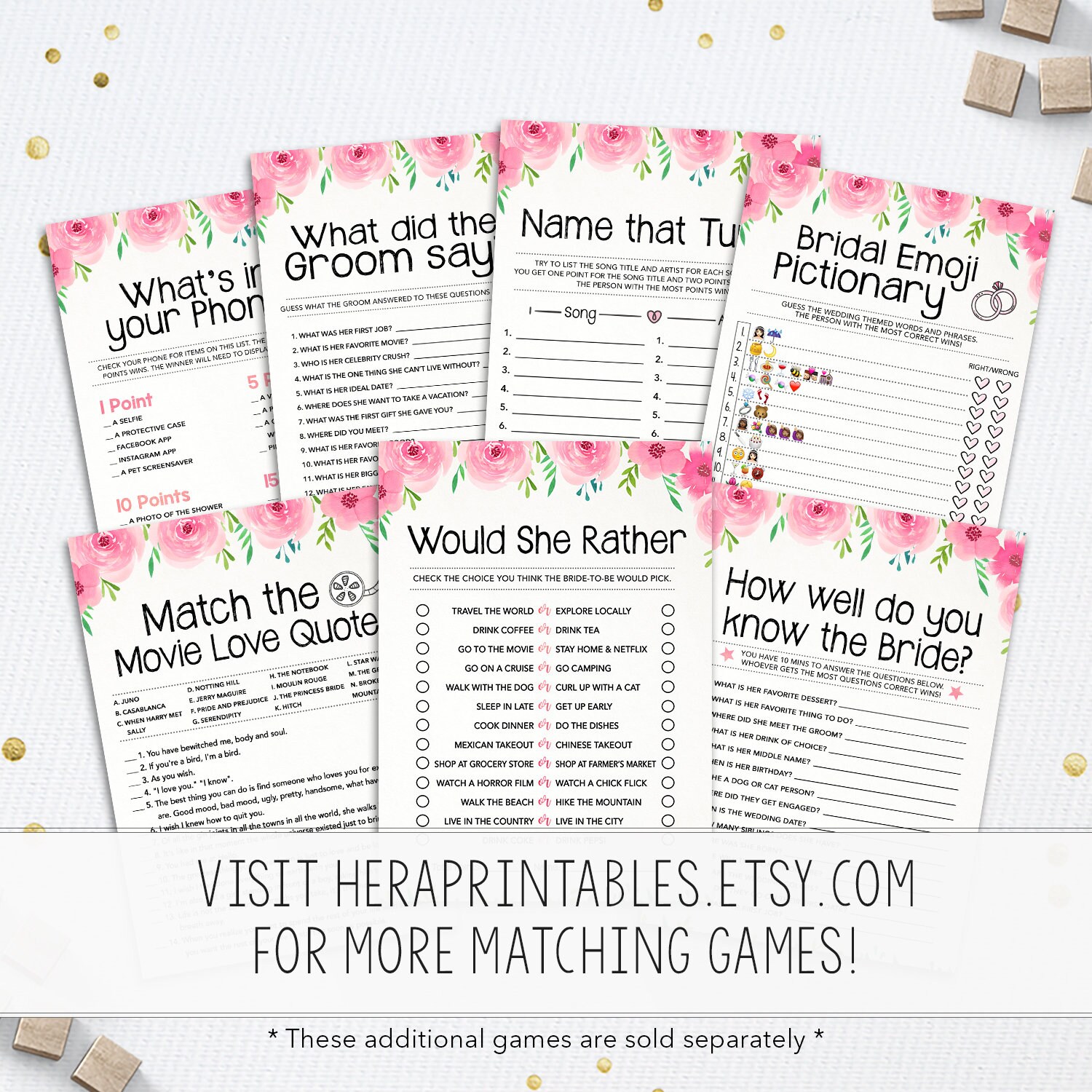 Name That Tune Printable Bridal Shower Games Instant | Etsy