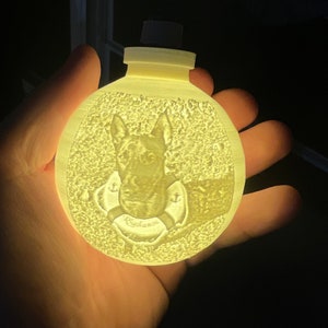Personalized Dog Christmas Ornament Custom 3D Printed Lithophane Christmas Ornament Unique Gift For Loved One Decor personalized bauble