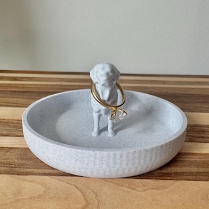 Golden Retriever Ring Dish Dog Ring Holder Golden Retriever Jewelry Tray Dog Ring Stand Golden Retriever Ring Dish for Jewelry Storage