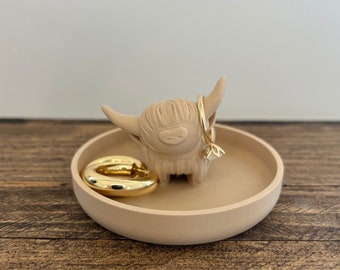 Highland Cow Ring Holder Highland cow Ring Dish Highland Cow Ring Tray Highland cow Organizer Highland Cow Gift Personalization