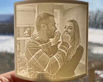 Custom Photo Nightlight Custom Memory Light for a Personalized Touch Photo Display Picture Nightlight Custom Photo Nightlight with LED Base