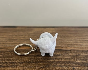 Mini Highland Cow Keychain Highland Cow Keyring Cute Cow Keychain Mini Highland Heifer Keychain Scottish Cow Keychain Cute Cow Small Cow