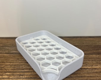 Soap Dish Draining Soap Holder, Sponge Holder Modern Soap Dish Minimalist Soap Tray Bathroom Accessories Modern Soap Bar Marble Plastic Soap