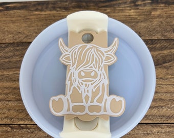 Highland Cow Tumbler Topper for 40z Stanley Tumbler Stanley custom Plate Stanley Stanley Topper Cow lovers Highland Cow Stanley