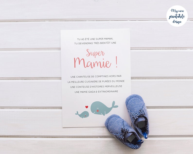 Cartes Annonce Grossesse Grand-parents à Imprimer - Etsy