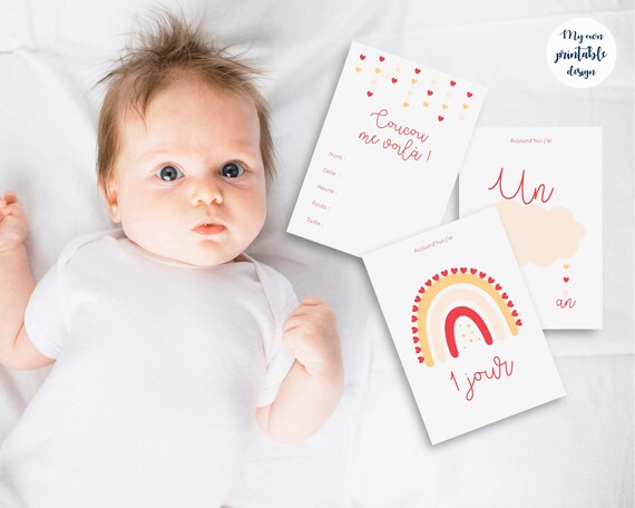 17 Cartes Etapes Bebe Fille A Imprimer Etsy 17 Cartes Etapes Bebe Fille A Imprimer Etsy