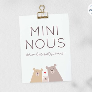 Carte Annonce Deuxieme Grossesse A Imprimer Etsy
