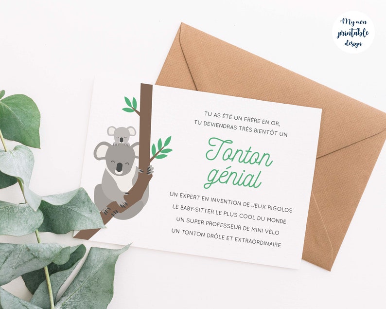Cartes Annonce Grossesse Tata Tonton U00e0 Imprimer Note Cards Paper Party Supplies Stokfella Com