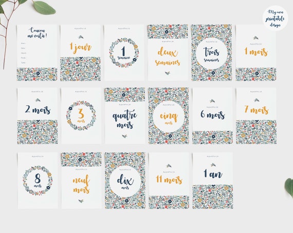 17 Cartes Etapes Bebe A Imprimer Etsy 17 Cartes Etapes Bebe A Imprimer Etsy