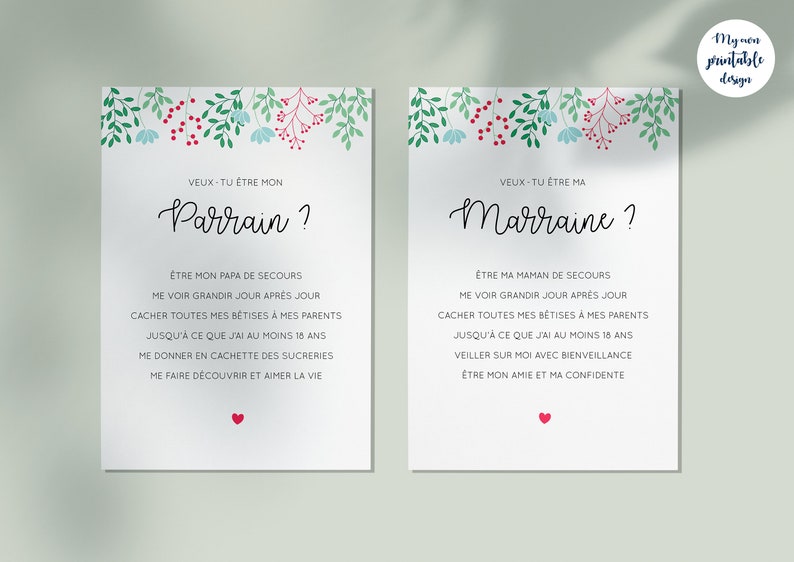 Paper Party Supplies Note Cards Cartes Demande Parrain Marraine U00e0 Imprimer Paper Party Supplies Note Cards Cartes Demande Parrain Marraine U00e0 Imprimer