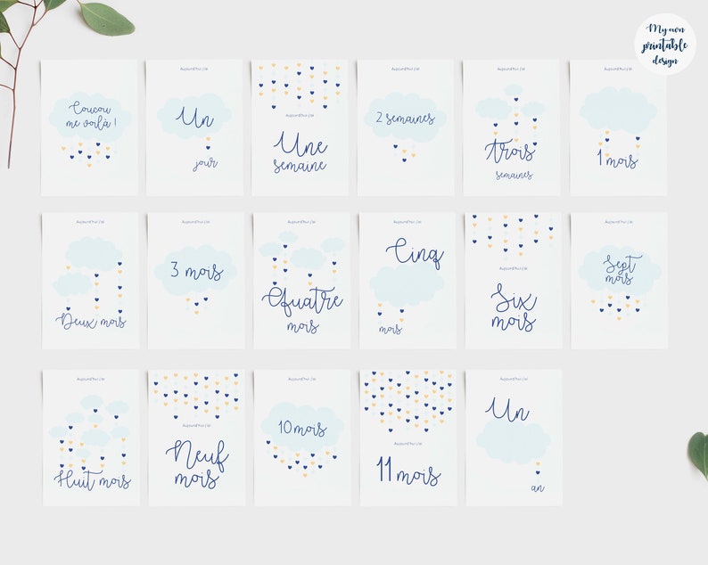  Cartes  tapes b b   imprimer Etsy