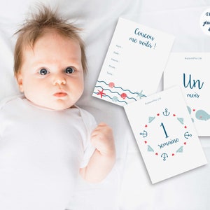17 Cartes Etapes Bebe A Imprimer Etsy