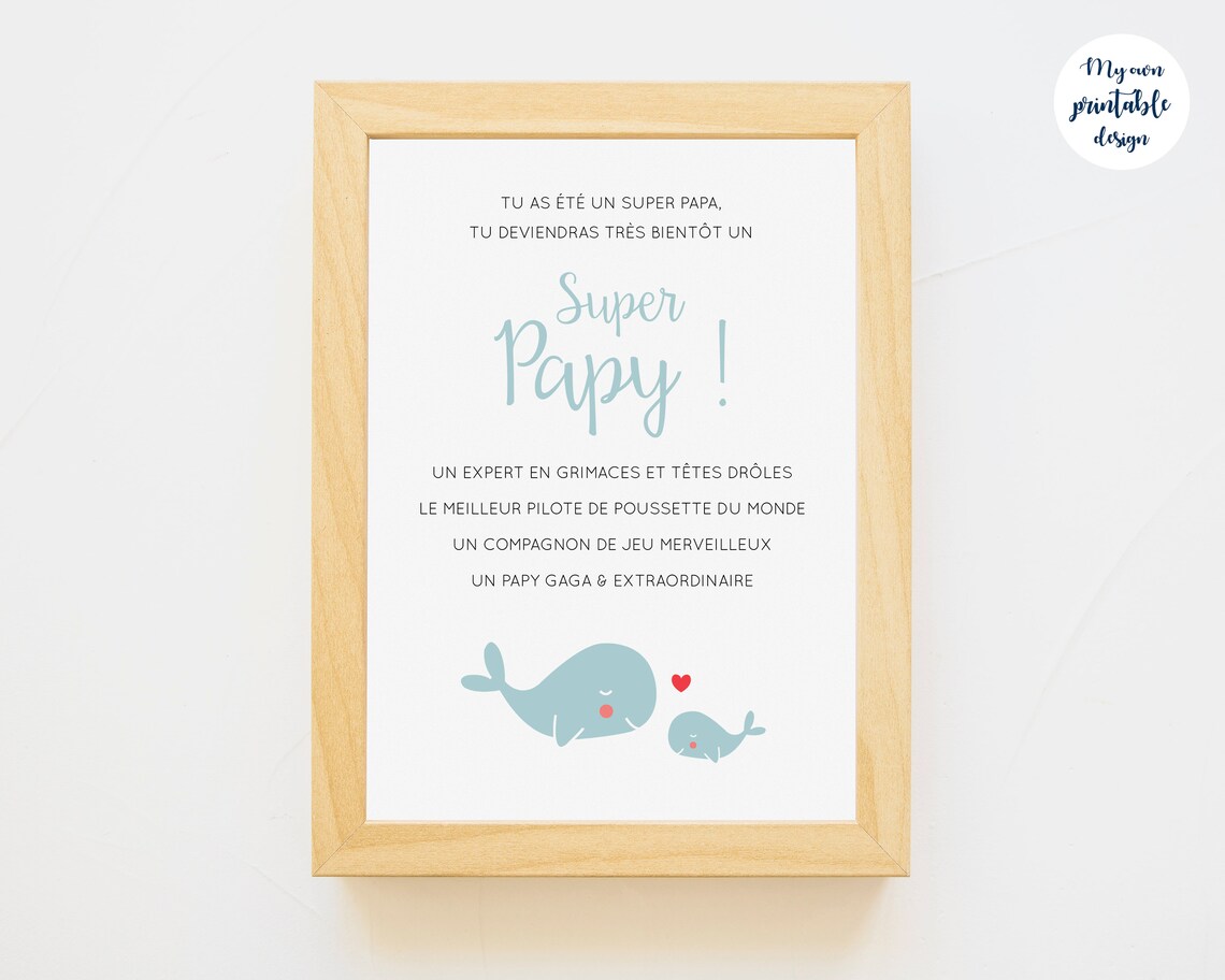 Cartes annonce grossesse grand-parents à imprimer | Etsy