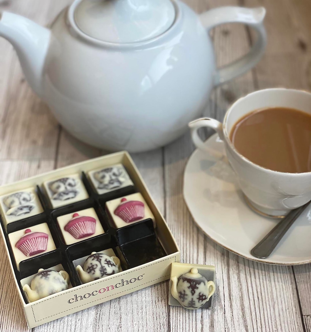Chocolate Teapots, Tea Cups and Cakes Tea Party Chocolates Novelty