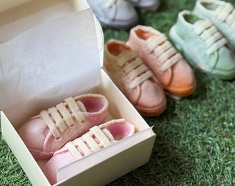 Green Chocolate Trainers: Novelty Belgian Chocolate Sporting Gift