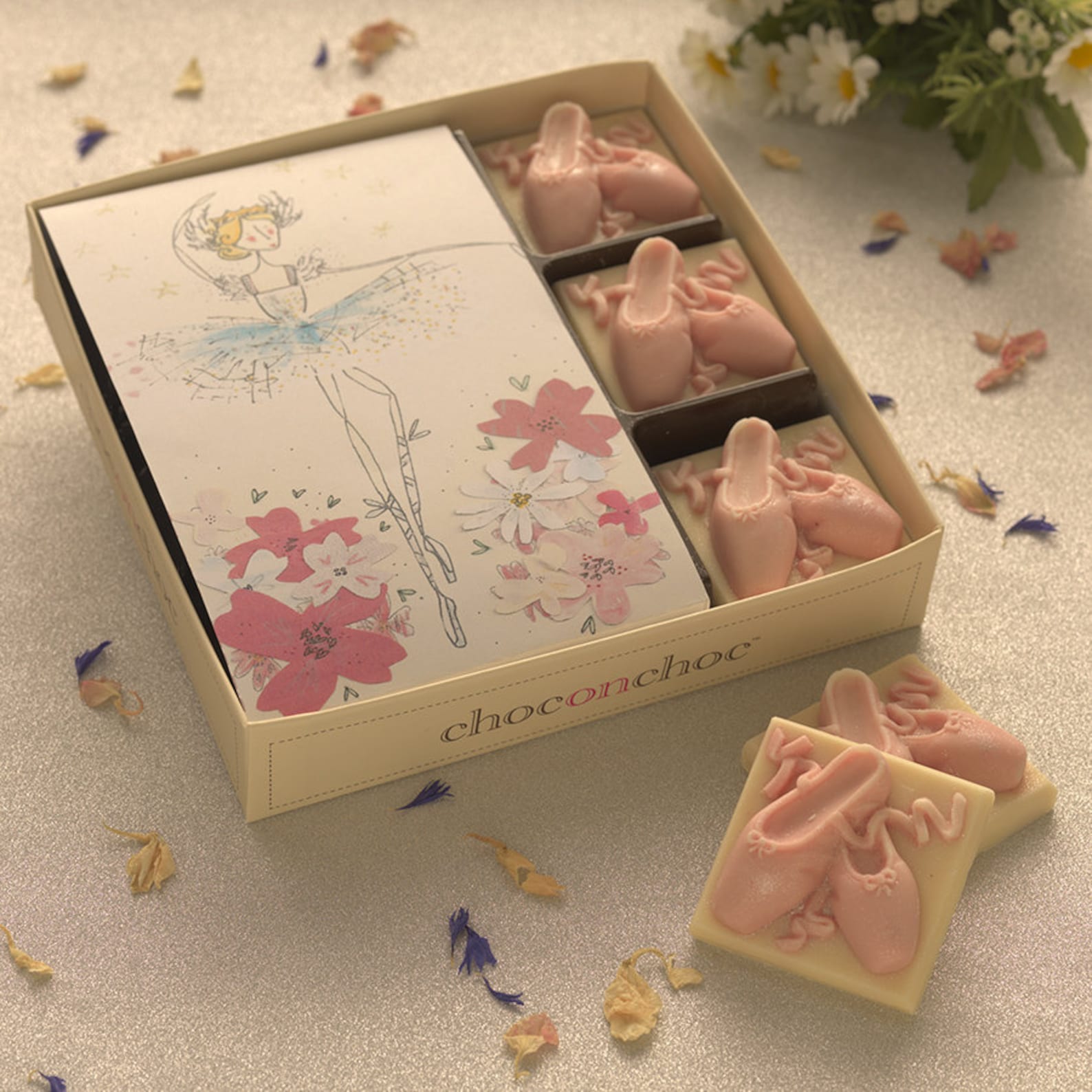 chocolate ballet shoes - ballerina shoes - chocolate dance gifts - ballet gifts