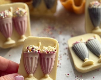 Belgian Chocolate Milkshakes: Handmade Chocolate Candy, Box of 5