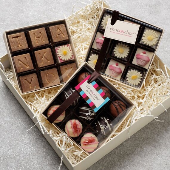 Thank You Chocolate Hamper Chocolate Truffles Thank You Etsy