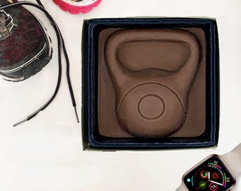 Milk Chocolate Kettlebell: Handmade Belgian Chocolate Gym Gift