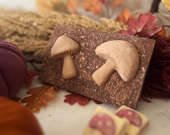 Belgian Chocolate Toadstools: Handmade Milk & White Chocolate