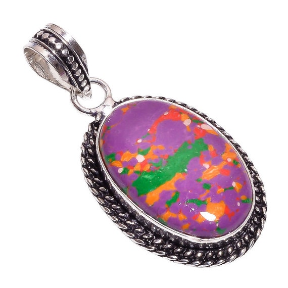 Awesome Pendants Rainbow Mosaic Jasper Gemstones Silver Overlay Handmade Jewelry Awesome Pendants Rainbow Mosaic Jasper Gemstones Silver Overlay Handmade Jewelry
