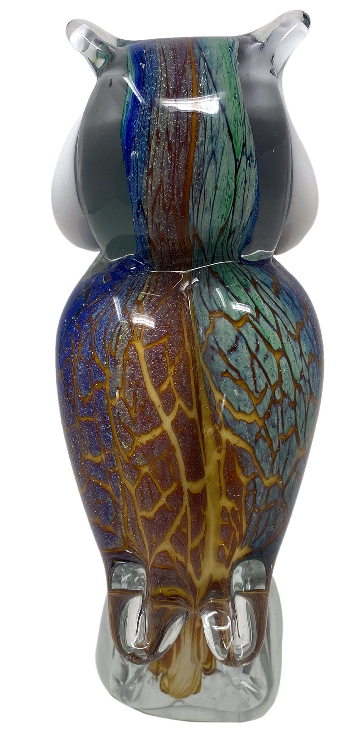 Hand Blown Glass Owl, Crystal Sculpture Ornaments, Animal Figurines