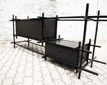 New: Design Sideboard, modern - Steel and Valchromat - made in Germany