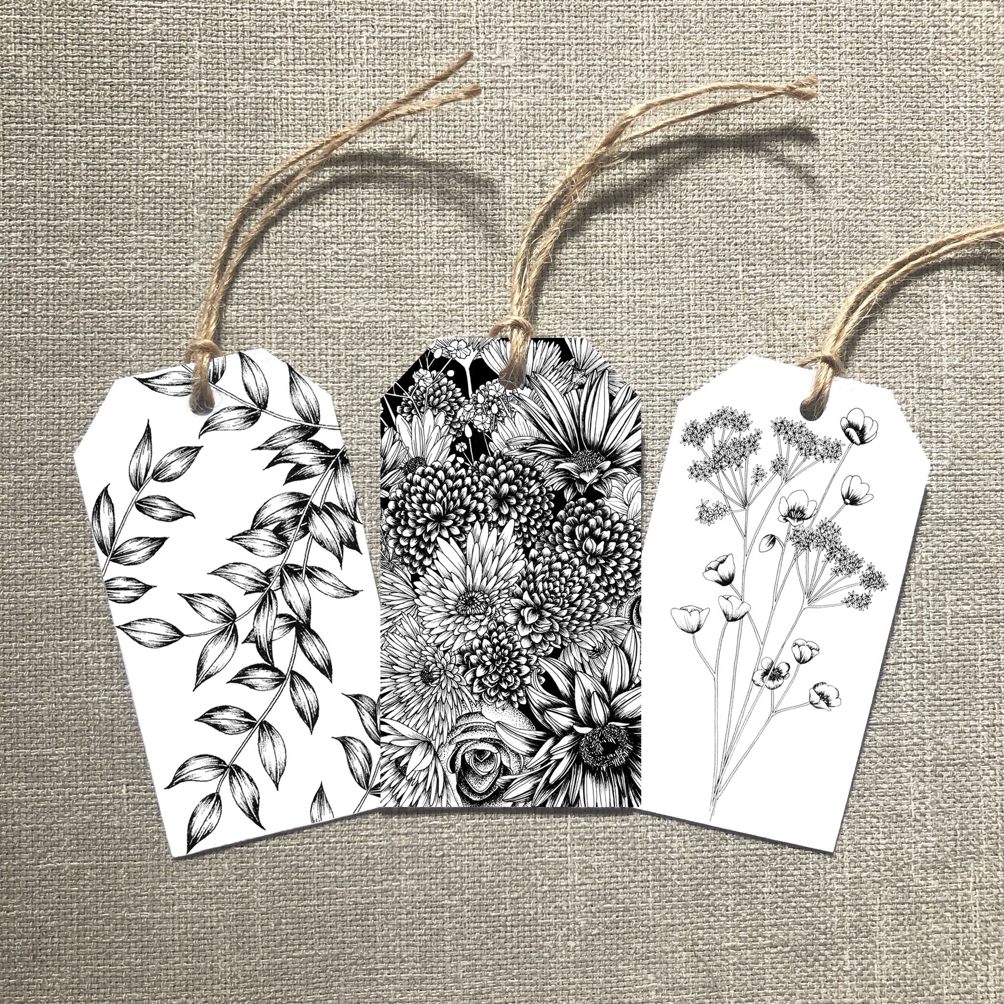 Floral Gift Tags Botanical Gift Tags Pack of 6 Etsy