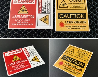 Laser-Sicherheits-Warnung Neuheit Etiketten / Aufkleber
