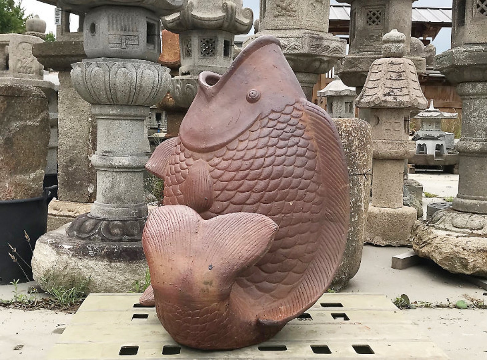 Japanische Keramik Koi Karpfen Vase YO07010040 Etsy