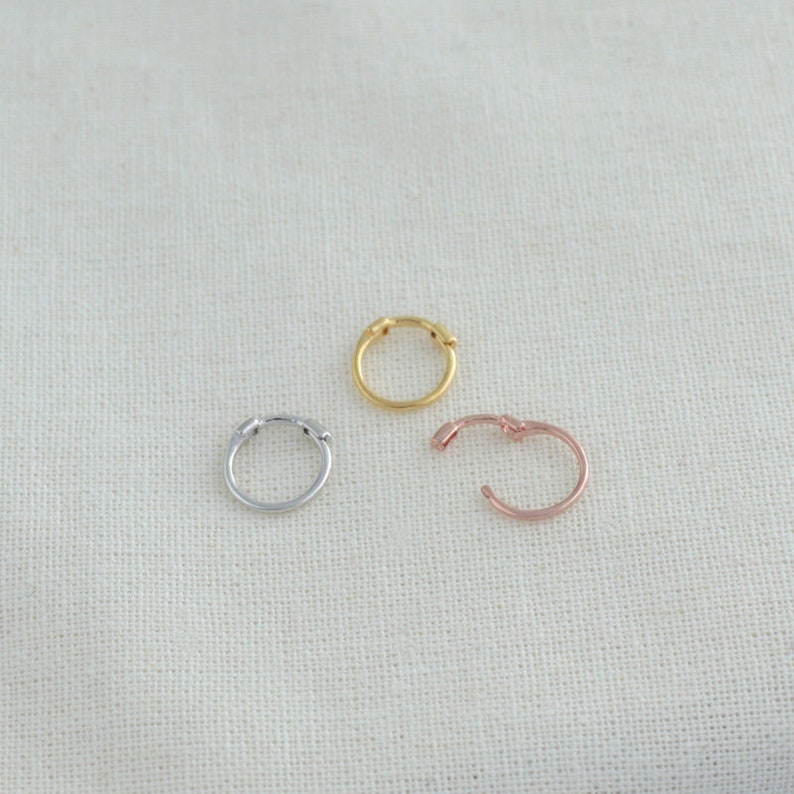 Thin Huggie Hoop Earring Tragus Hoop Small Huggie Hoop Tiny Etsy