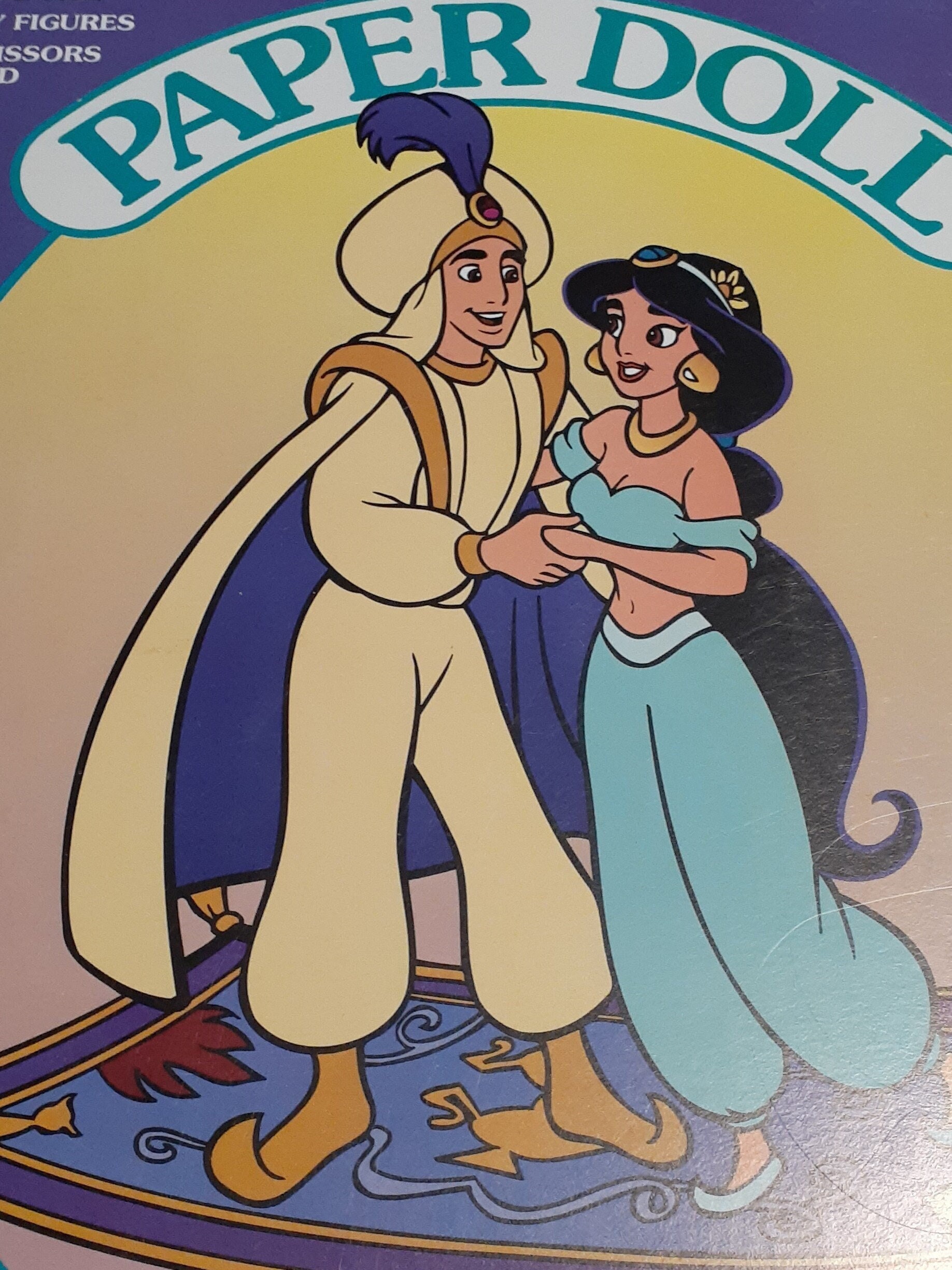 Aladdin Paper Dolls Disney Golden Books Etsy