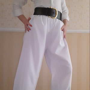 Mens White Breeches Tudor Victorian Regency Gentleman Period Fancy Dress Trousers M