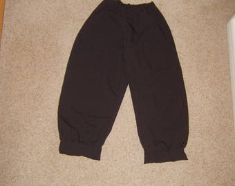 Size L Mens Black Breeches PIrate Tudor Peasant Victorian Period Trousers