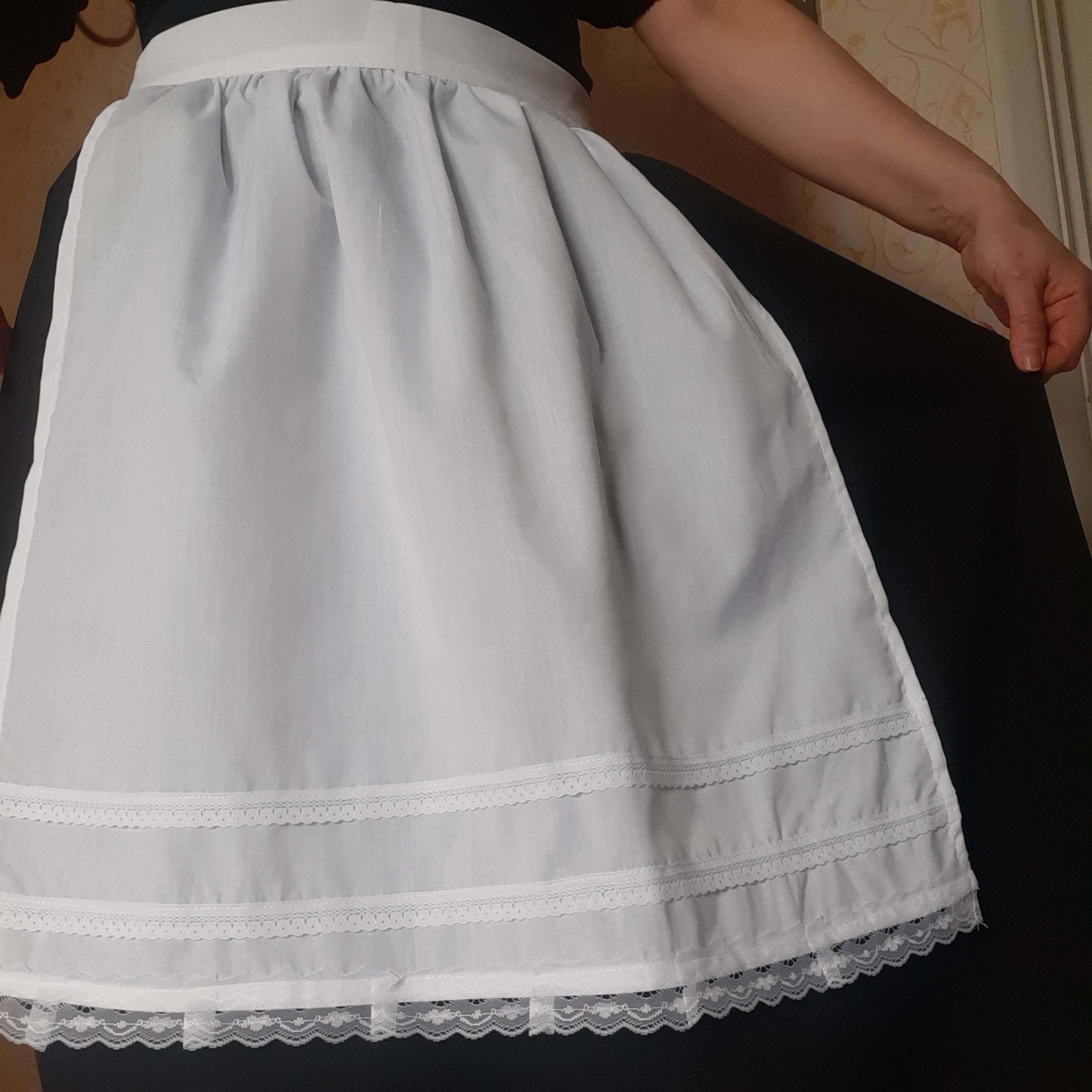 Pinafore sofia Victorian Apron, Linen Edwardian Pinafore