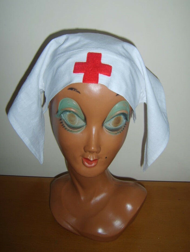 Ladies 1930s 1940ss WW1 WW2 Red Cross Nurse Hat Headdress Etsy