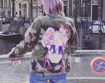 Skull chaqueta de camuflaje ejército francés